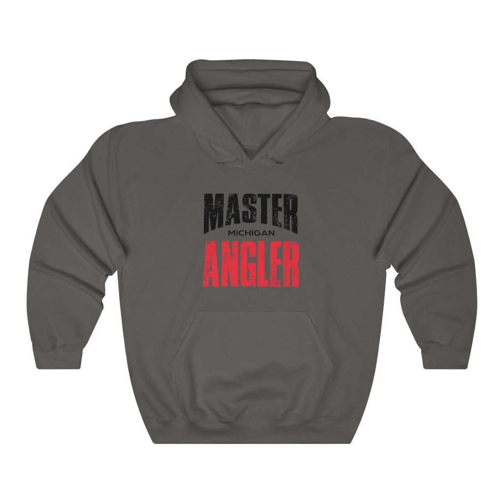 Michigan Master Angler Hoodie Red Sq