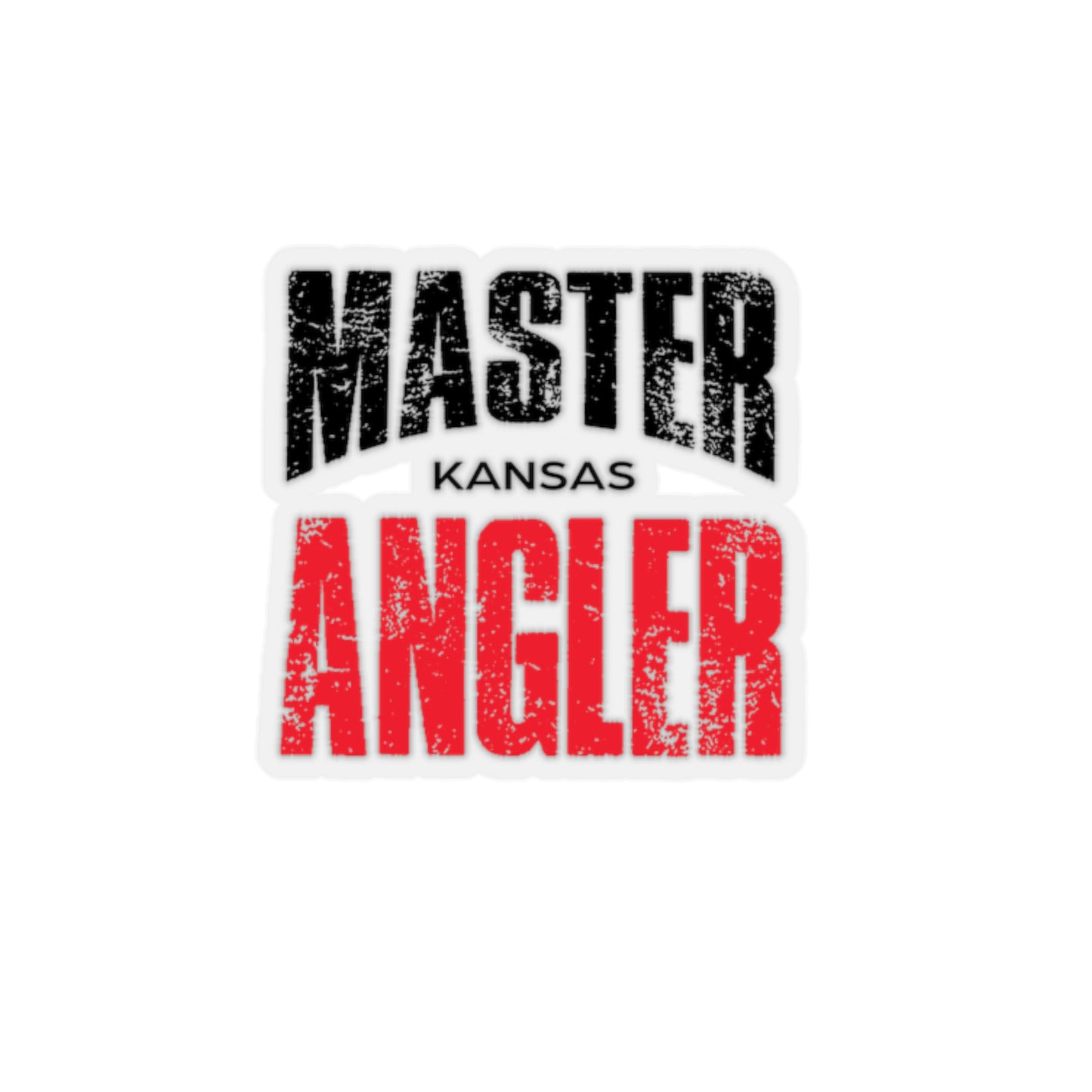 Kansas Master Angler Sticker - RED