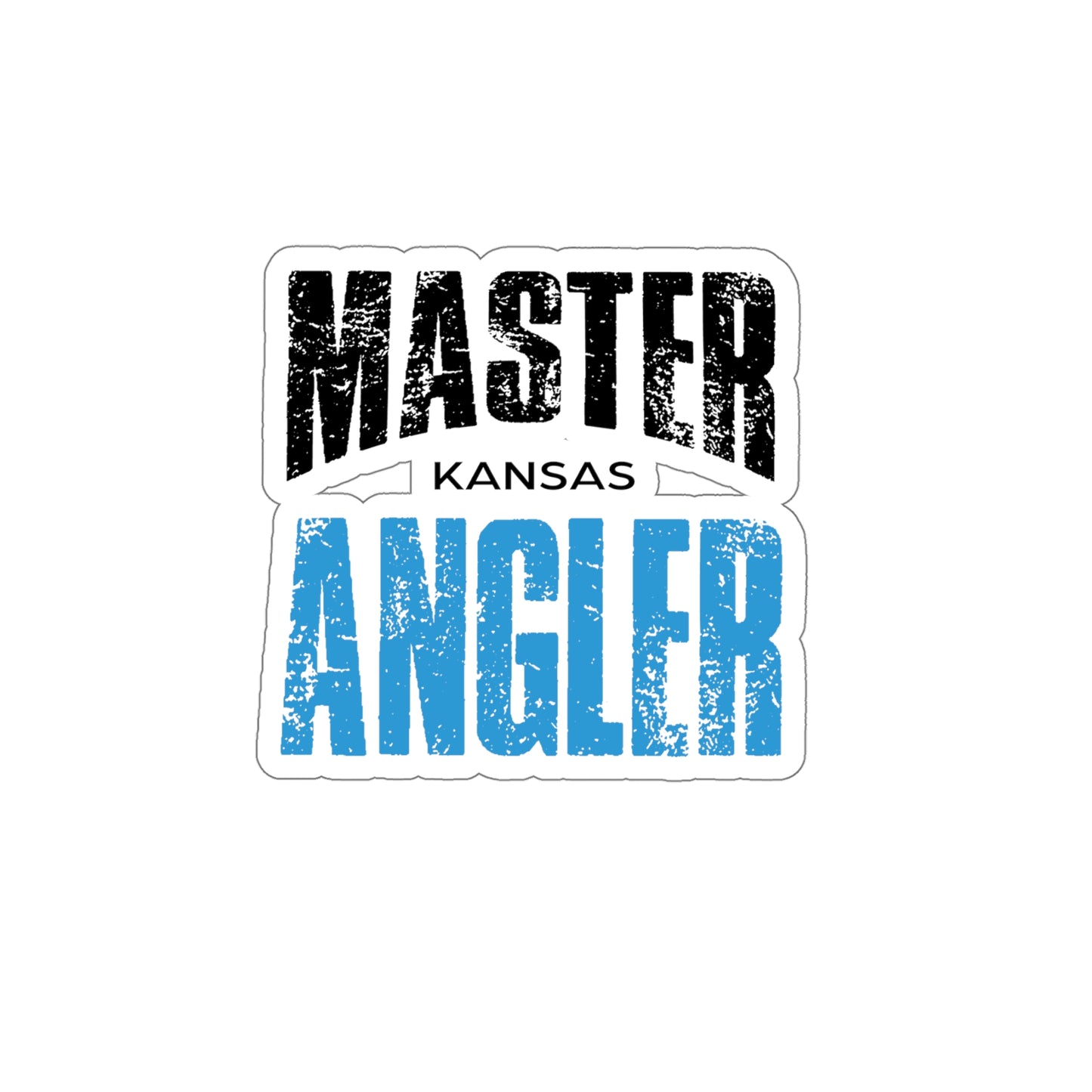 Kansas Master Angler Sticker - BLUE