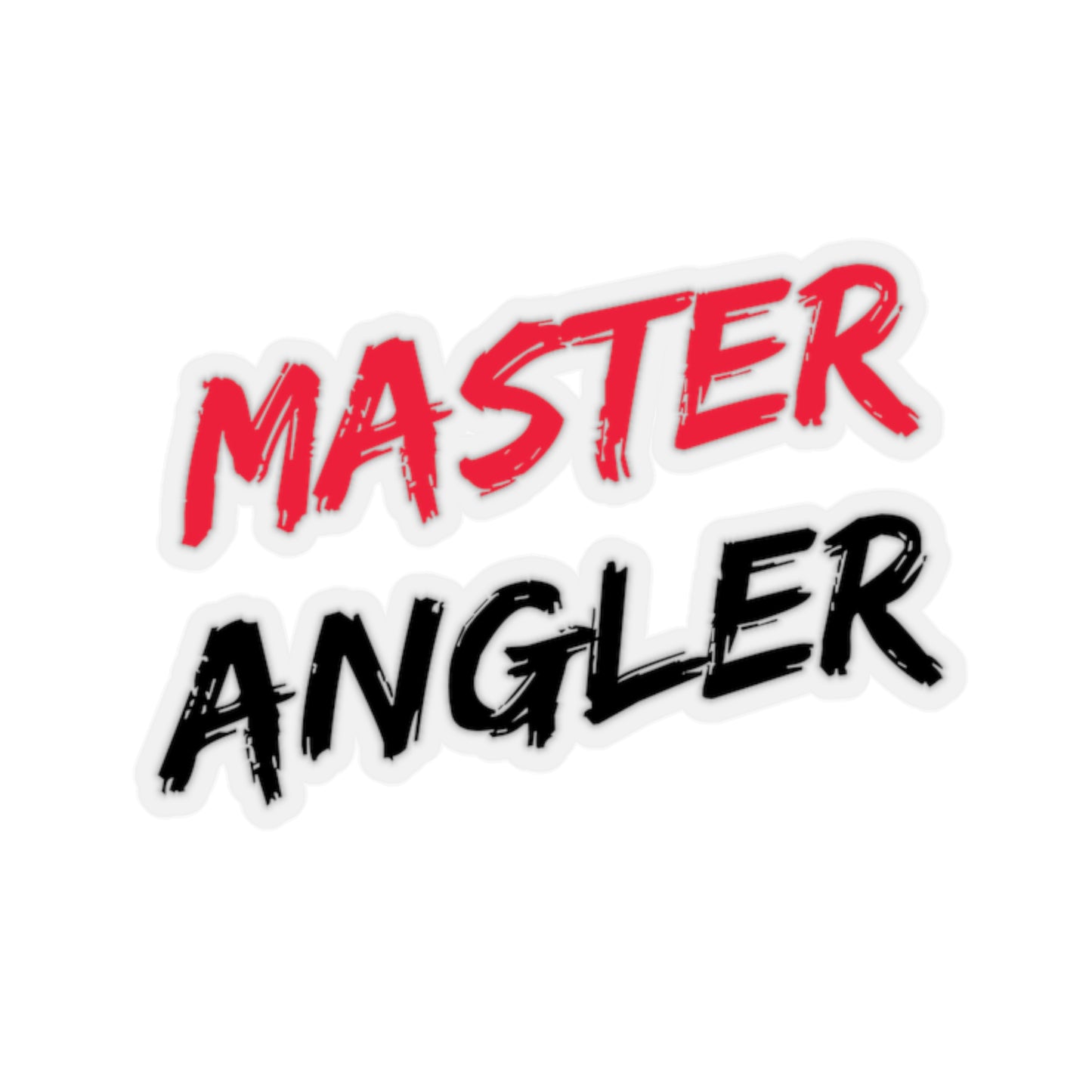 Master Angler Sticker - Red & Black