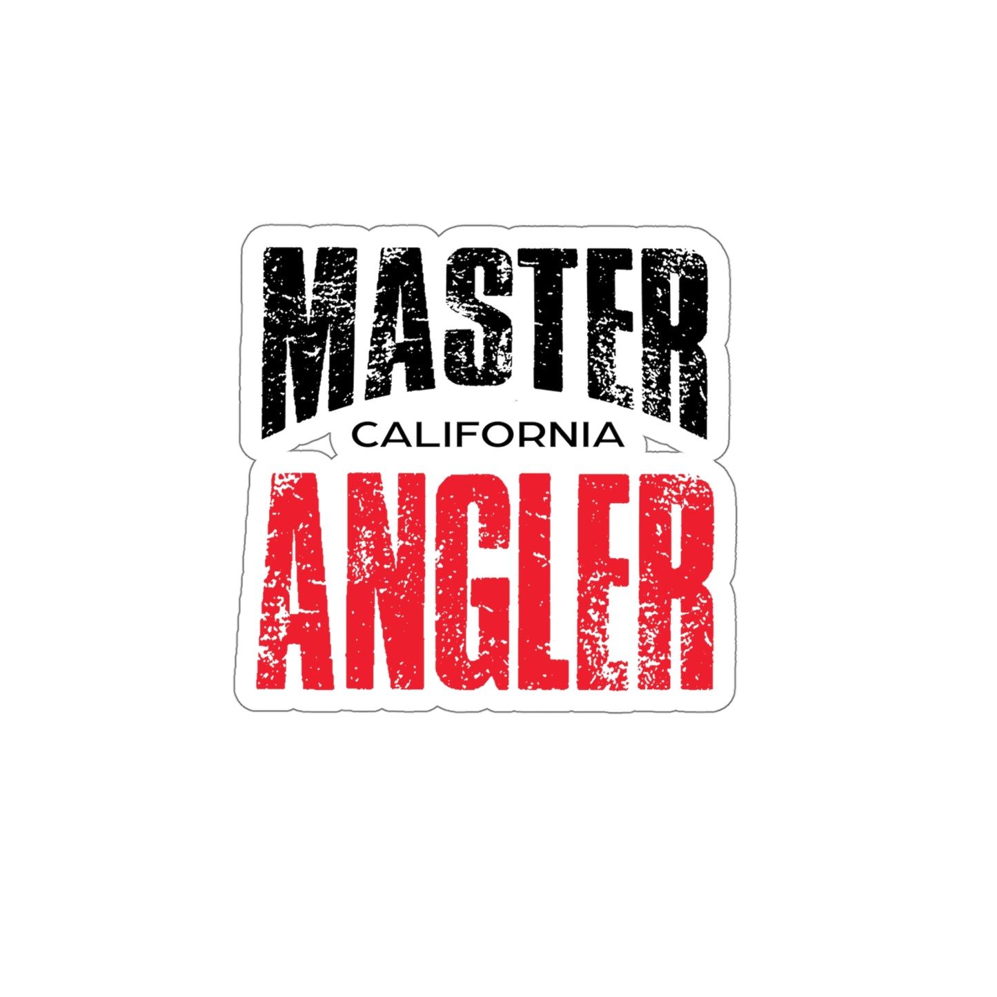 California Master Angler Sticker - RED