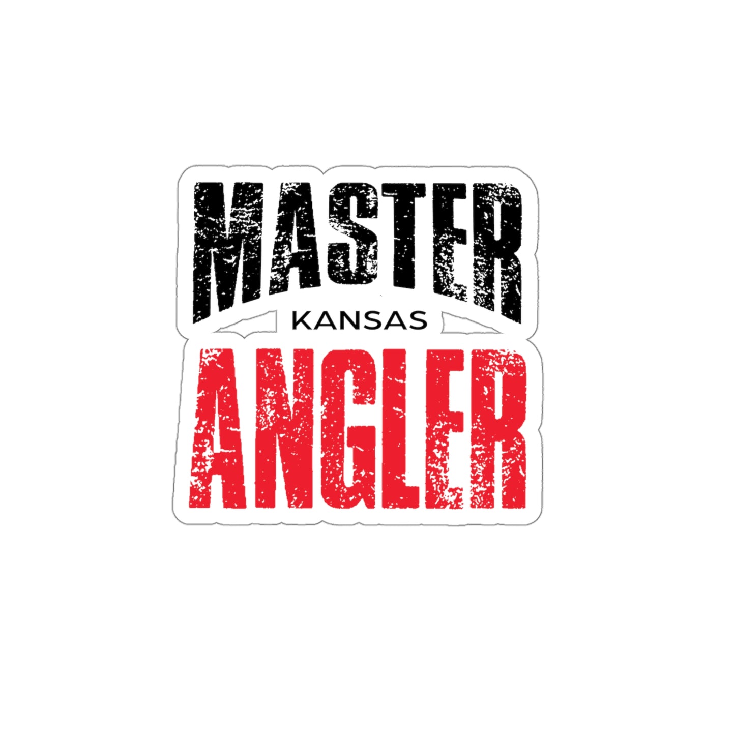 Kansas Master Angler Sticker - RED