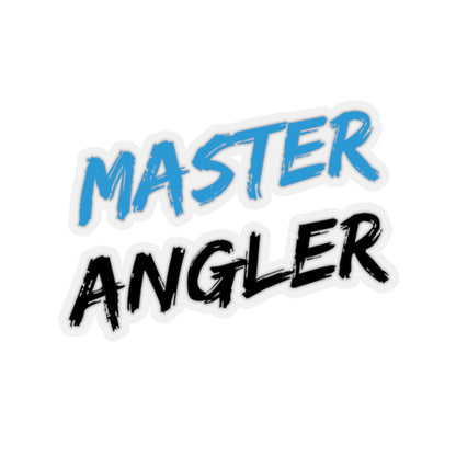 Master Angler Blue & Black Stickers