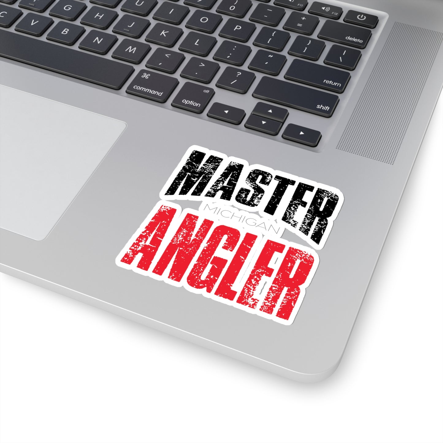 Michigan Master Angler Square Sticker - Red