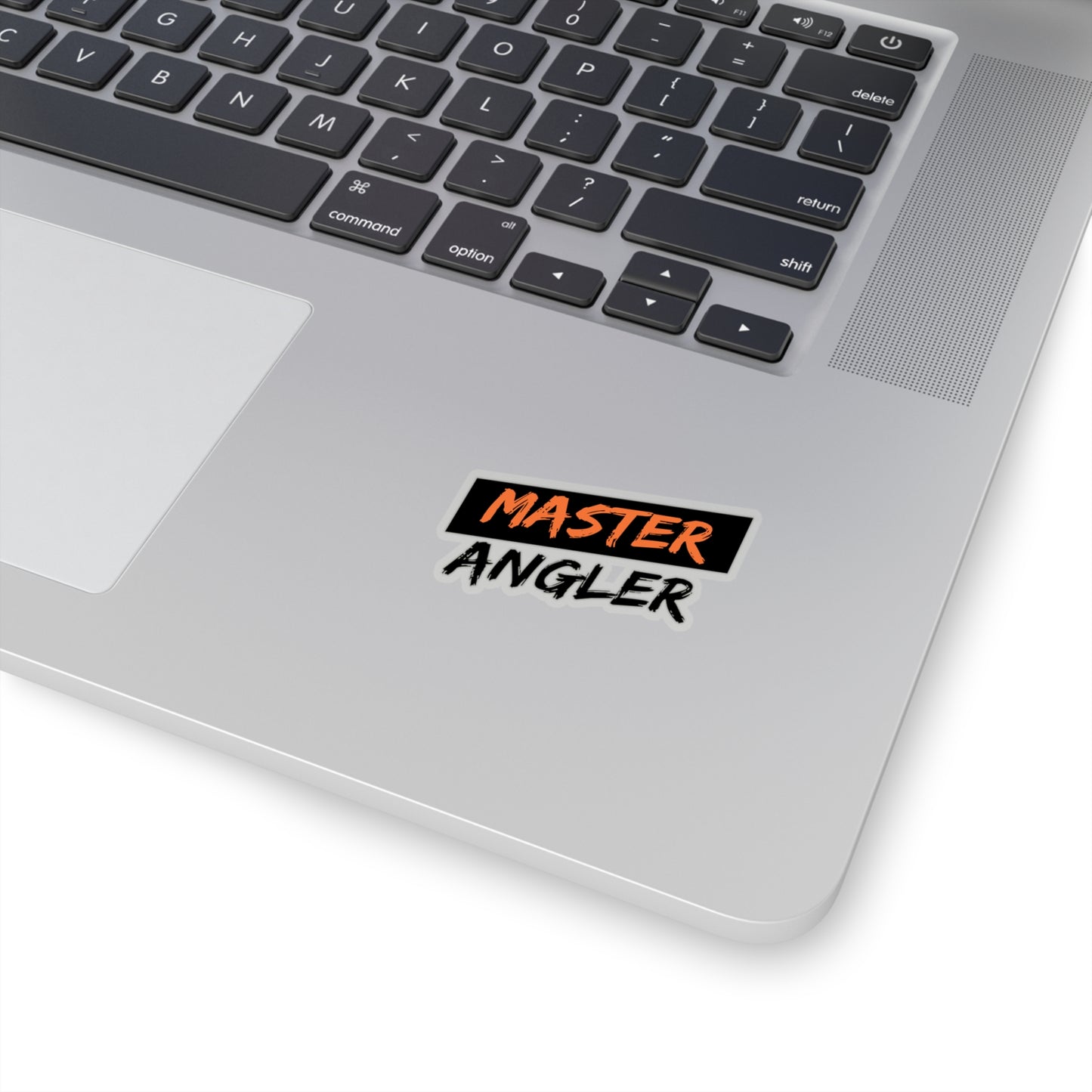 Black Stripe Master Angler Sticker - Square Orange