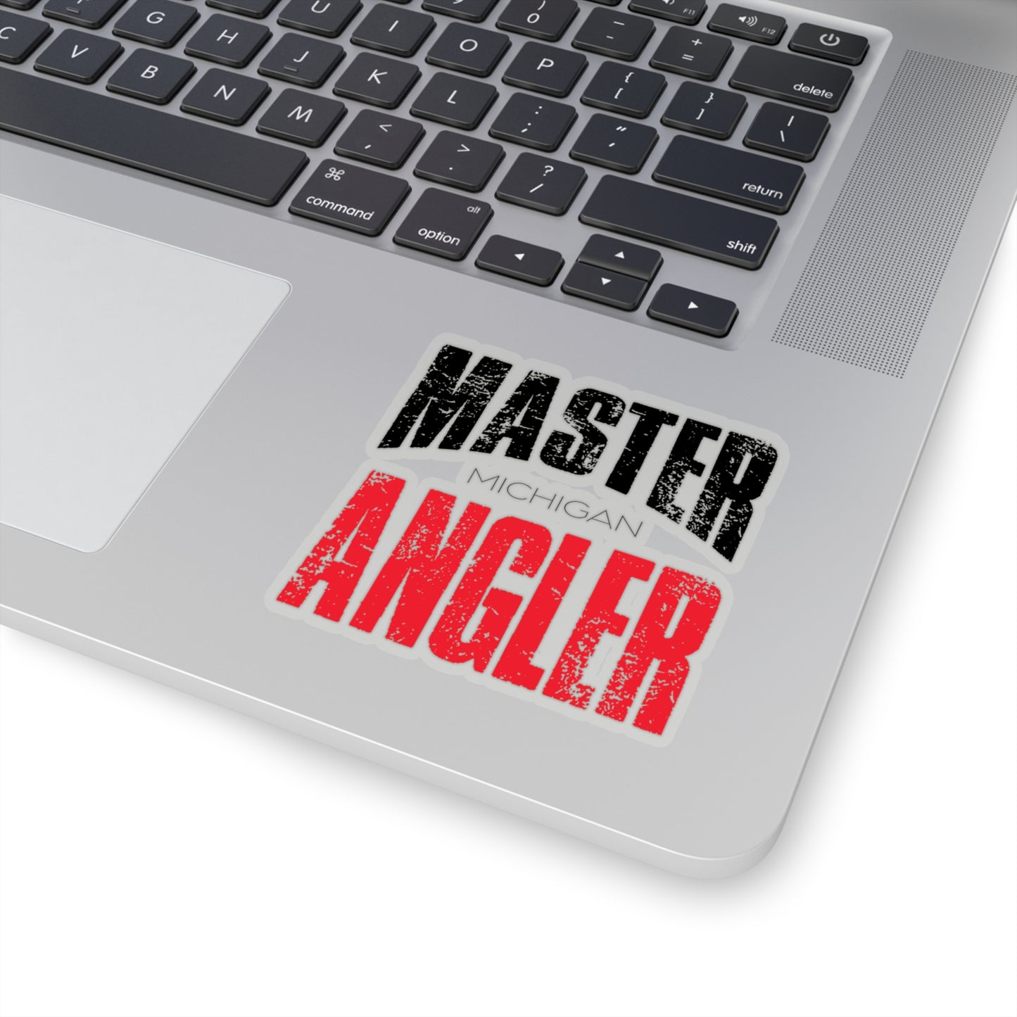 Michigan Master Angler Square Sticker - Red