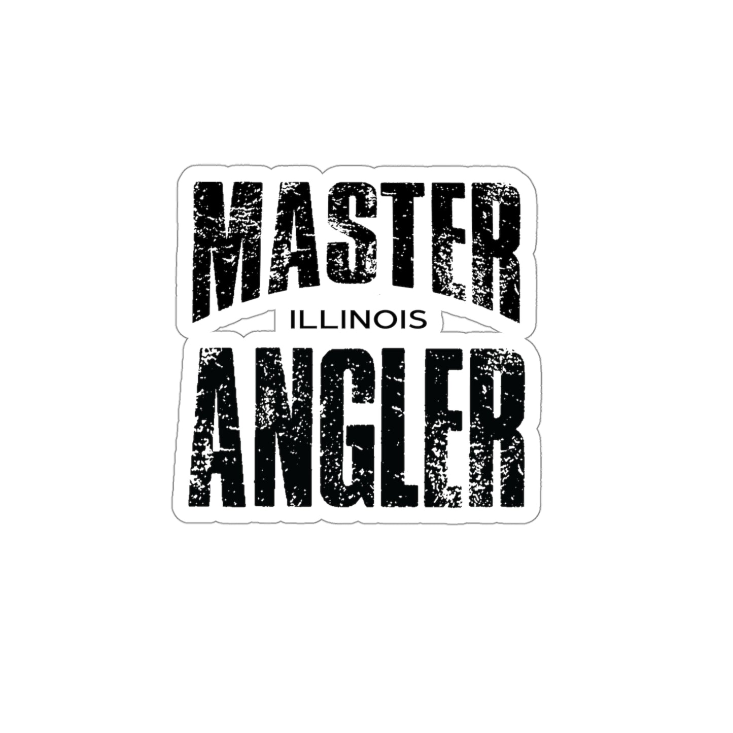 Illinois Master Angler Sticker - BLACK