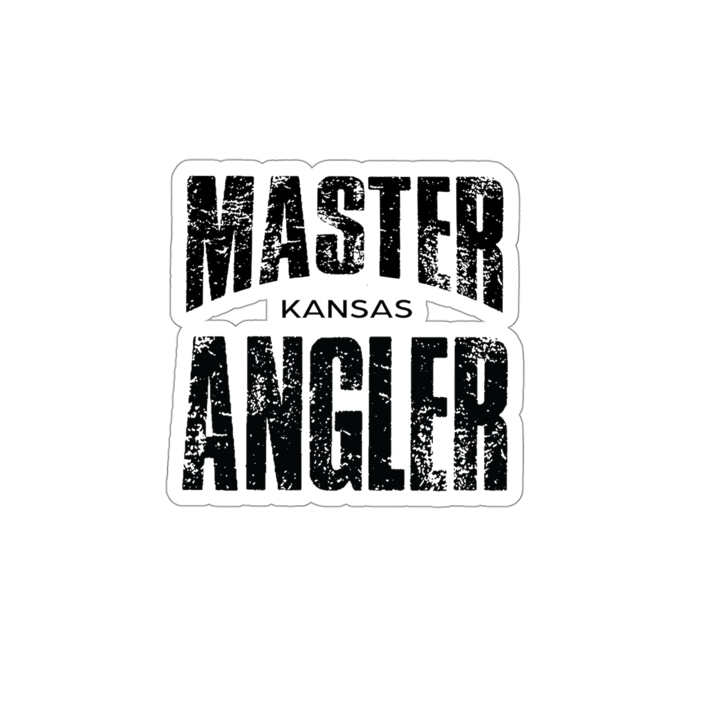 Kansas Master Angler Sticker - BLACK