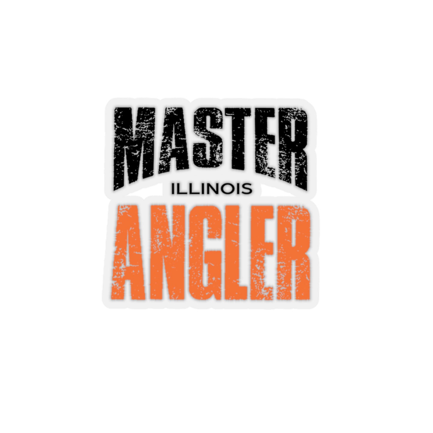 Copy of Illinois Master Angler Sticker - ORANGE