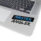 Black Stripe Master Angler Sticker - Square Blue