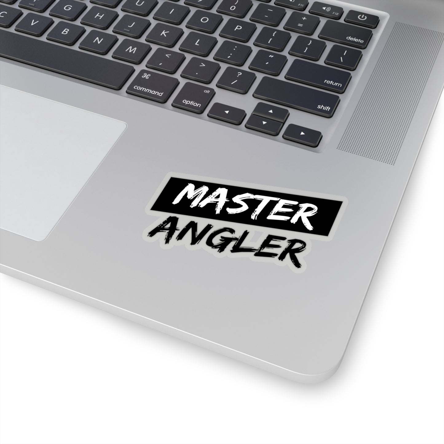 Black Stripe Master Angler Sticker - Square Black