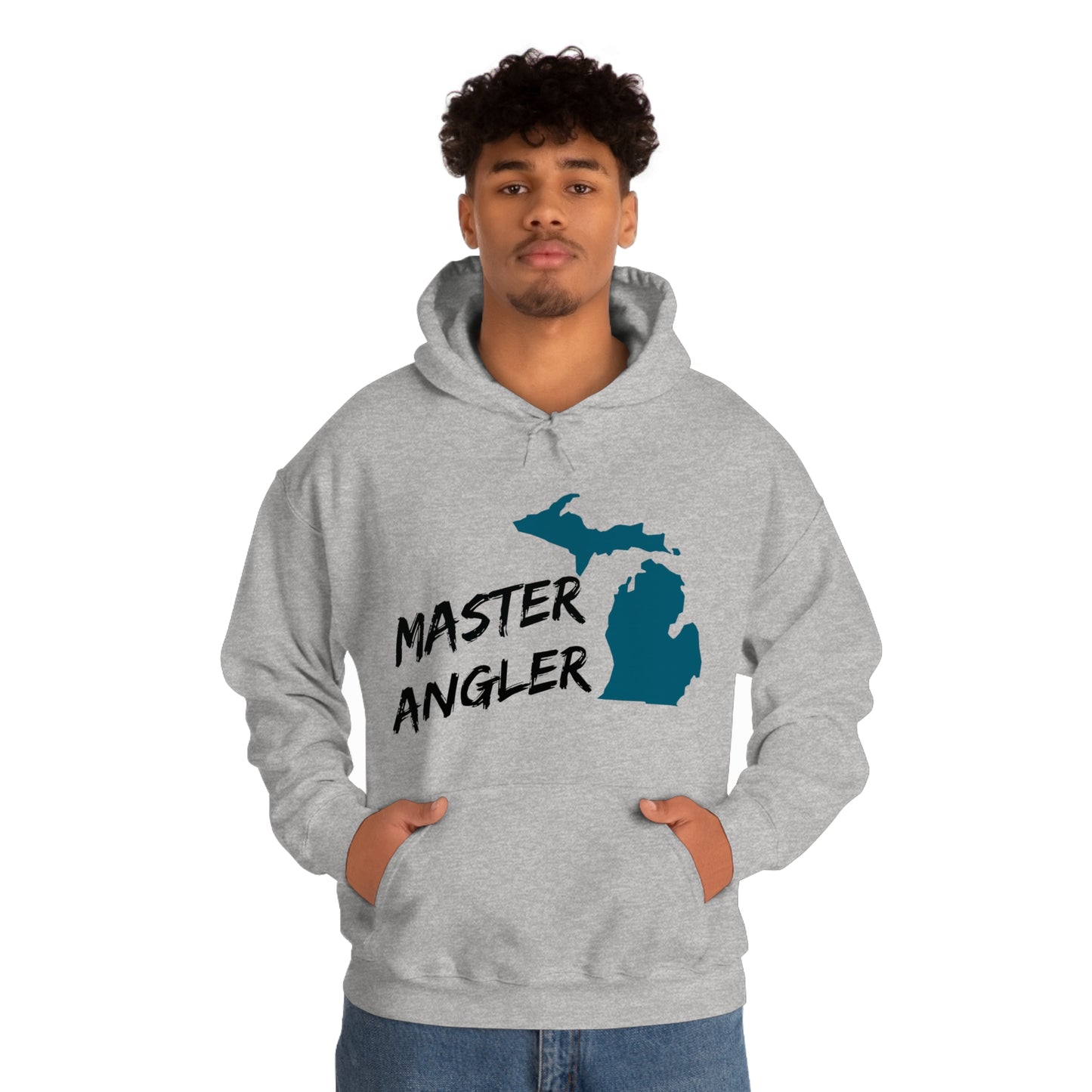 Michigan Master Angler Hoodie Black Logo