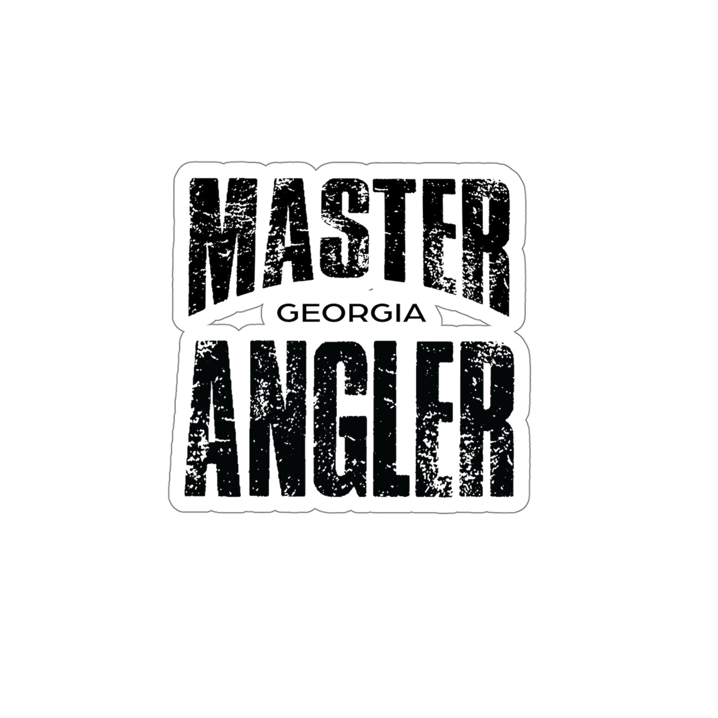 Georgia Master Angler Sticker - BLACK