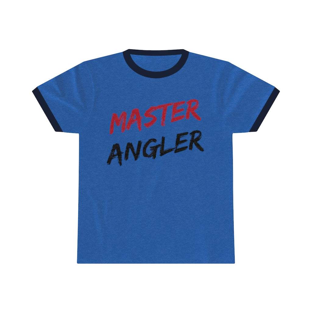 Master Angler Unisex Ringer Tee - Red Clear Slash