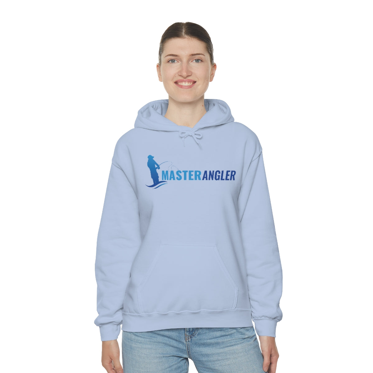 Master Angler Hoodie Blue Long Logo