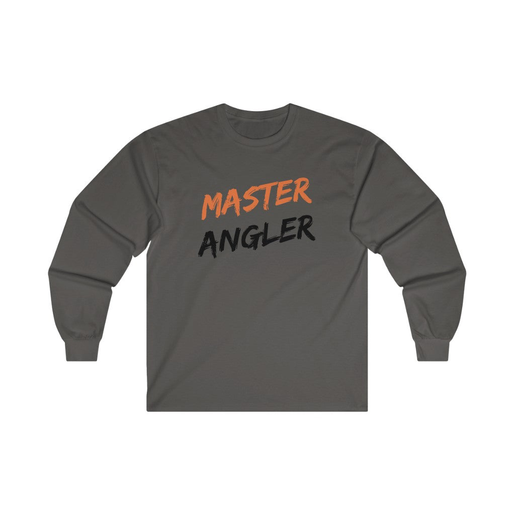 Master Angler Men's Long Sleeve Tee - Orange Slash