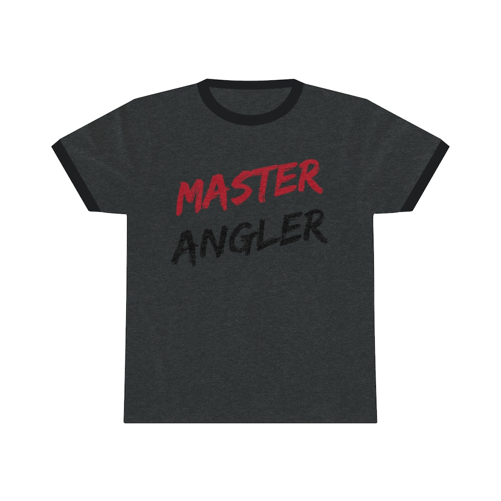 Master Angler Unisex Ringer Tee - Red Clear Slash