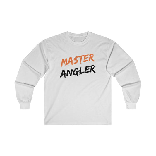 Master Angler Men's Long Sleeve Tee - Orange Slash